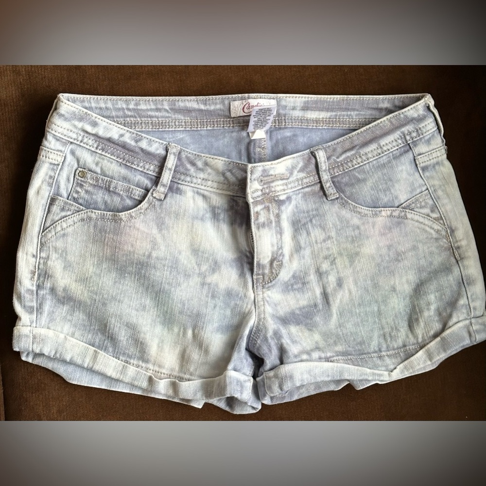 Candies Mini Faded Acid Wash Shorts JR SZ 5